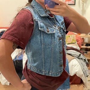 LEVIS DENIM VEST , jean jacket vest  FREE SHIPPING